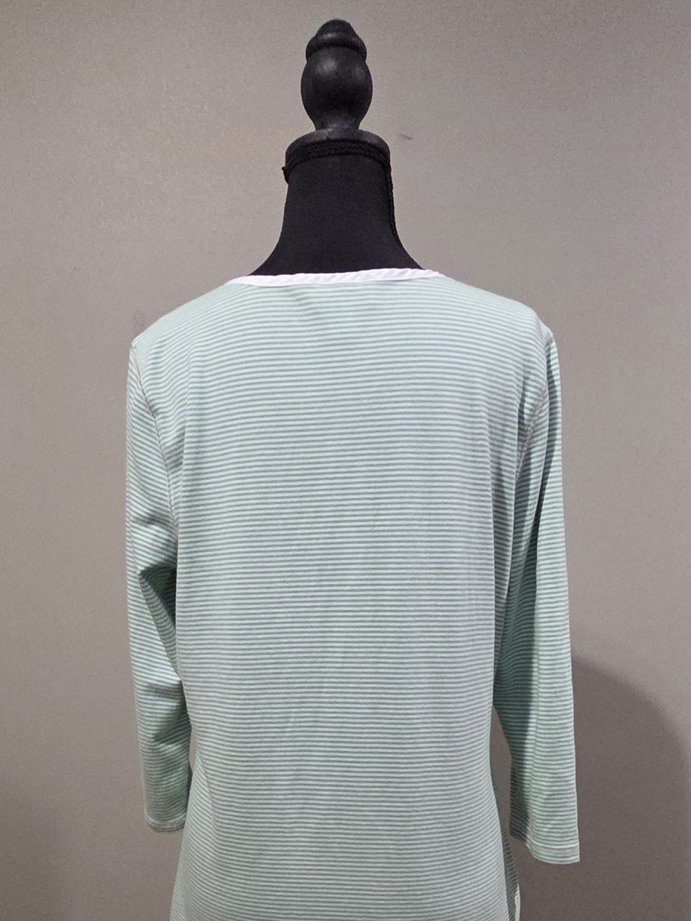 LOFT Mint & White Striped Lace-Up Tunic - Picture 4 of 11